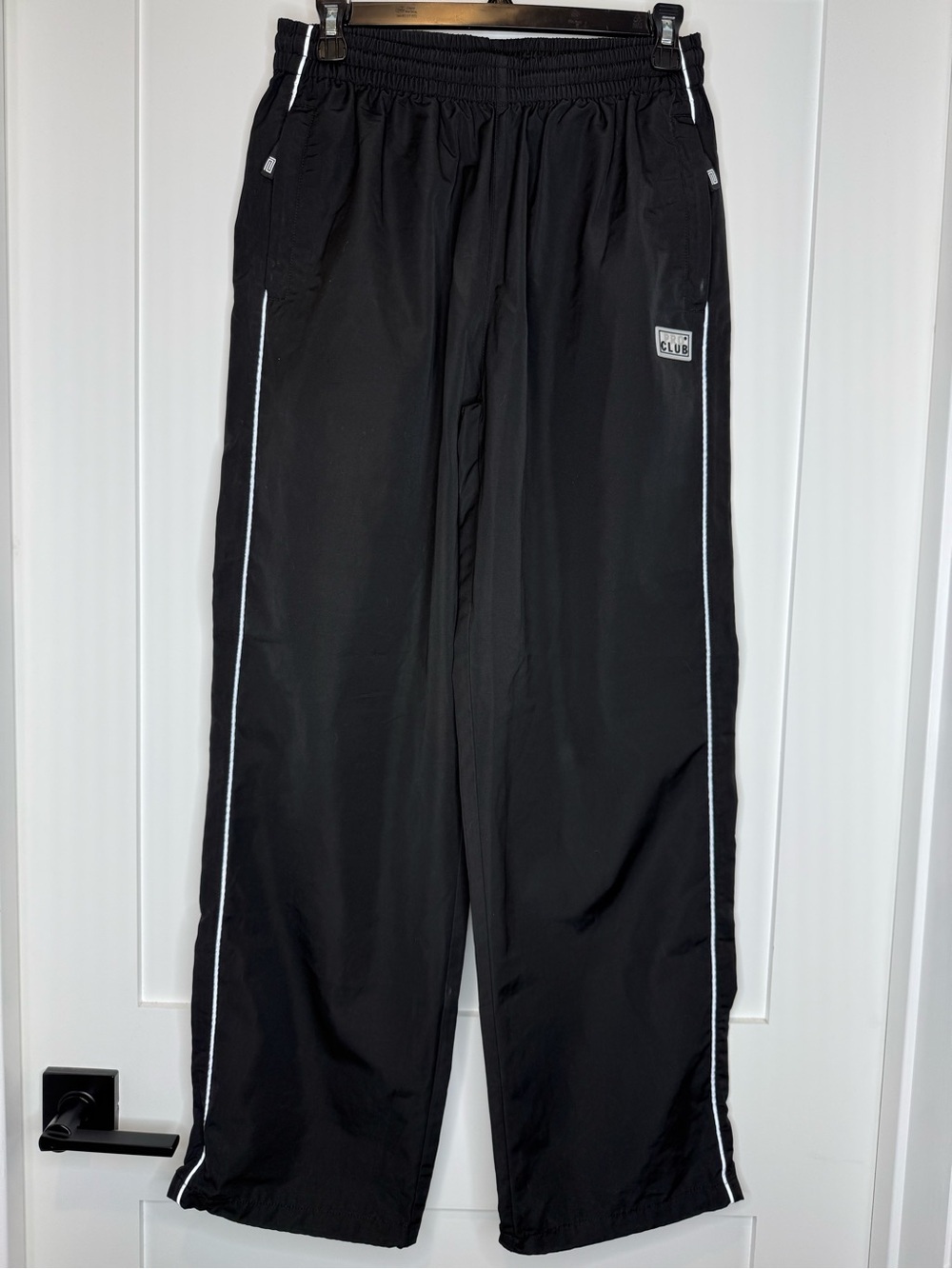 Pro Club Heavyweight Black Reflective Track Pants size small